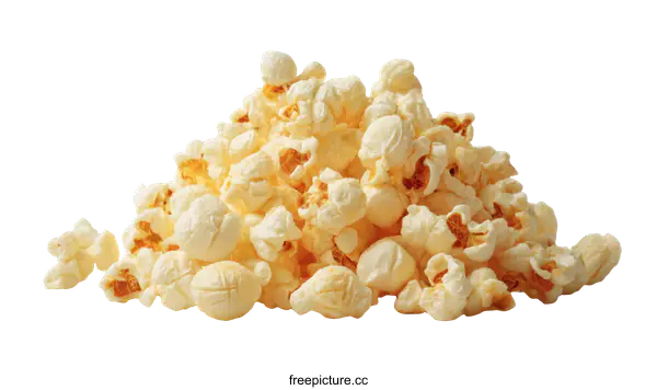 [Transparent Background PNG]Popcorn Pile Close-up Image