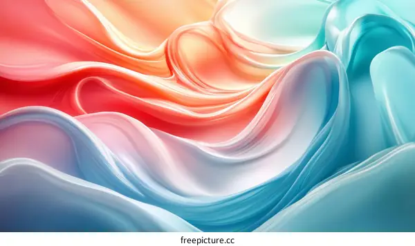 Abstract Colorful Flowing Liquid Design