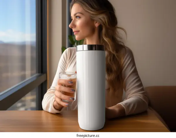 Elegant woman having a drink and relaxing at home