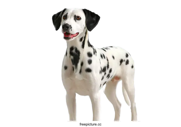 [Transparent Background PNG]Dalmatian Dog Portrait against White Background