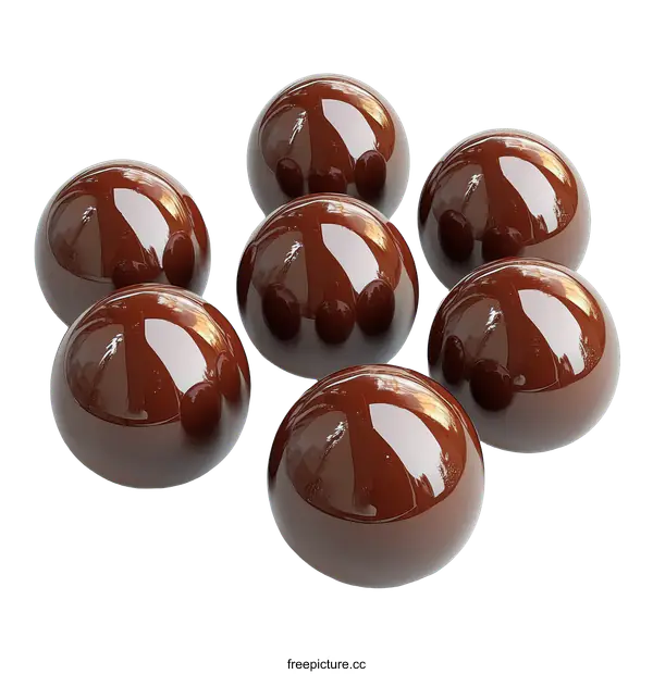 [Transparent Background PNG]Chocolate Balls Close-up Image