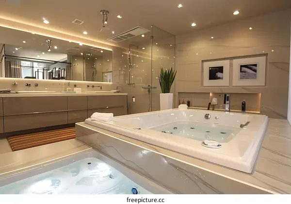 Lavish Bathroom with Jacuzzi Tub