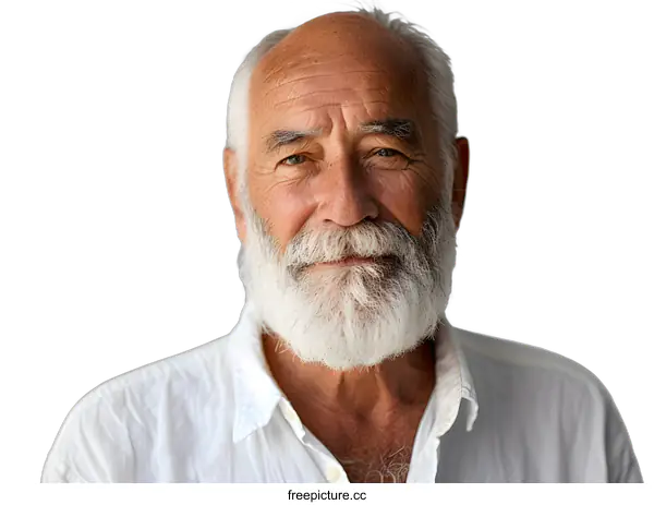 [Transparent Background PNG]Portrait of a Senior Man