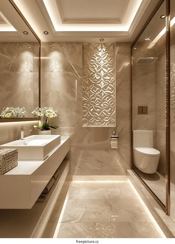 Luxury Modern Bathroom Design Illustration