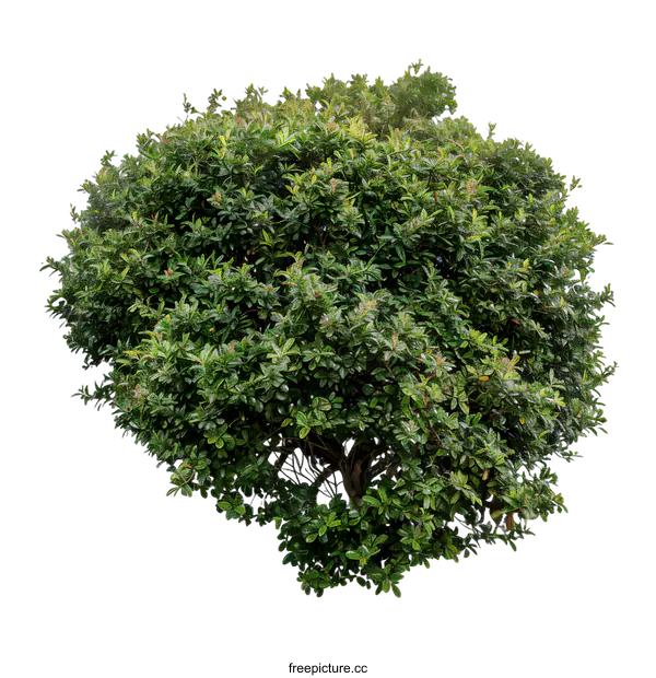 [Transparent Background PNG]Green Bush Isolated on White Background