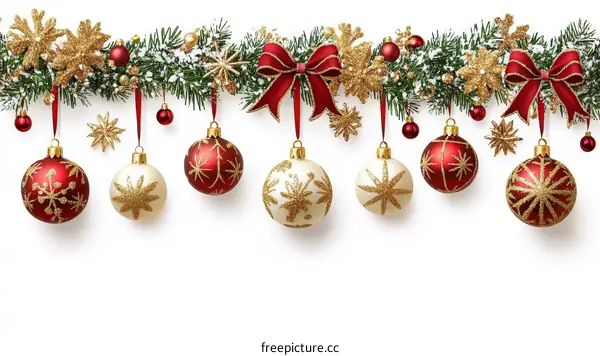 Christmas Ornaments Border Decoration