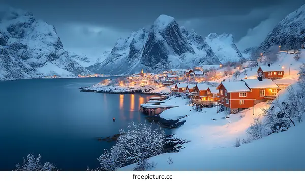 Winter Wonderland Village by the Fjord
