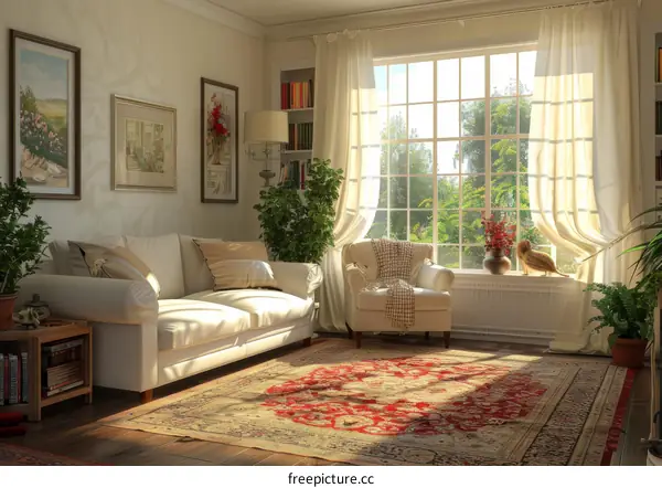 Cozy Vintage Living Room Interior Design