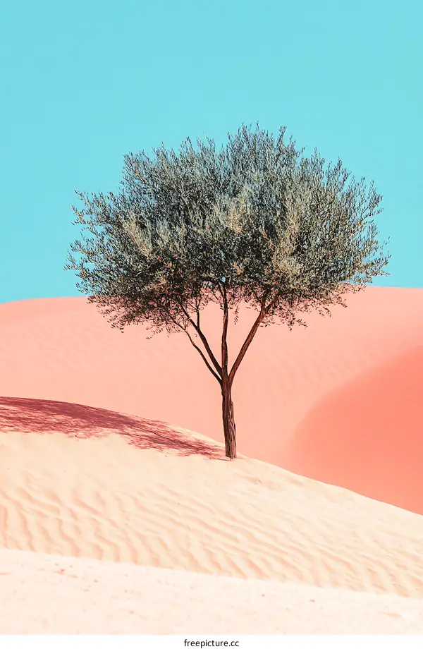 Minimalist Desert Tree Landscape Photography