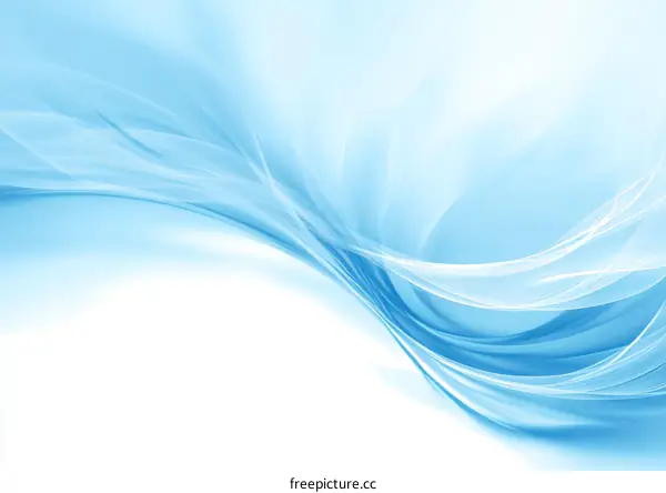 Abstract Light Blue Flowing Lines Background