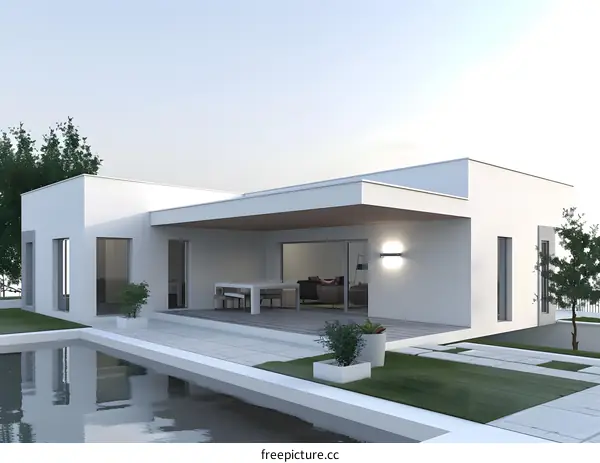 Modern Minimalist House with Swimming Pool