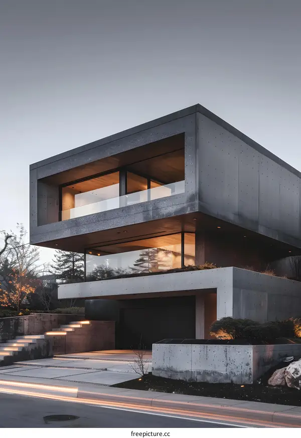 Modern Concrete House with Minimalist Design