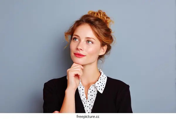 Thoughtful Business Woman Portrait