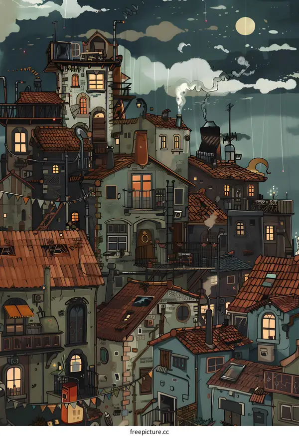 Rainy Night In The City Of The Houses