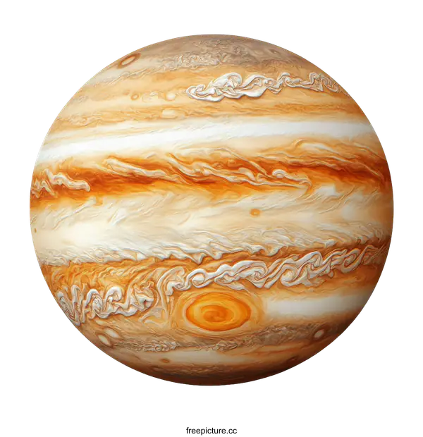 [Transparent Background PNG]Jupiter Planet Colorful Surface Illustration