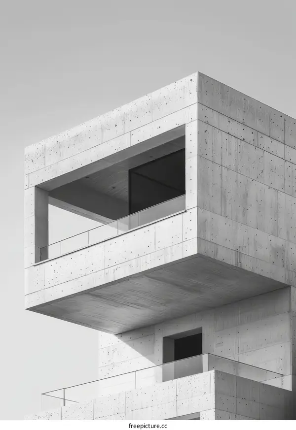 Balcony of a concrete building