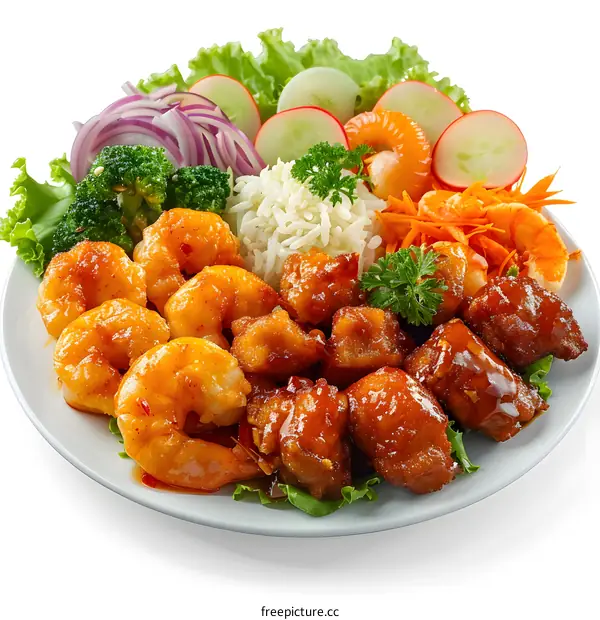 Orange Chicken and Honey Walnut Shrimp
