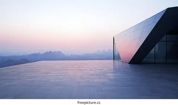 Modern Architecture Exterior at Sunrise