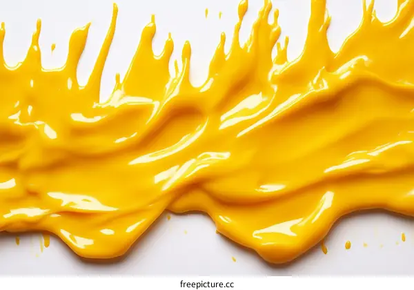Abstract Yellow Paint Splashes