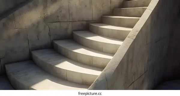 Concrete Steps Leading Upwards