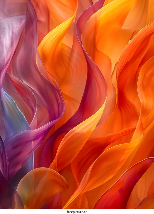 Abstract Colorful Fabric Swirling Design