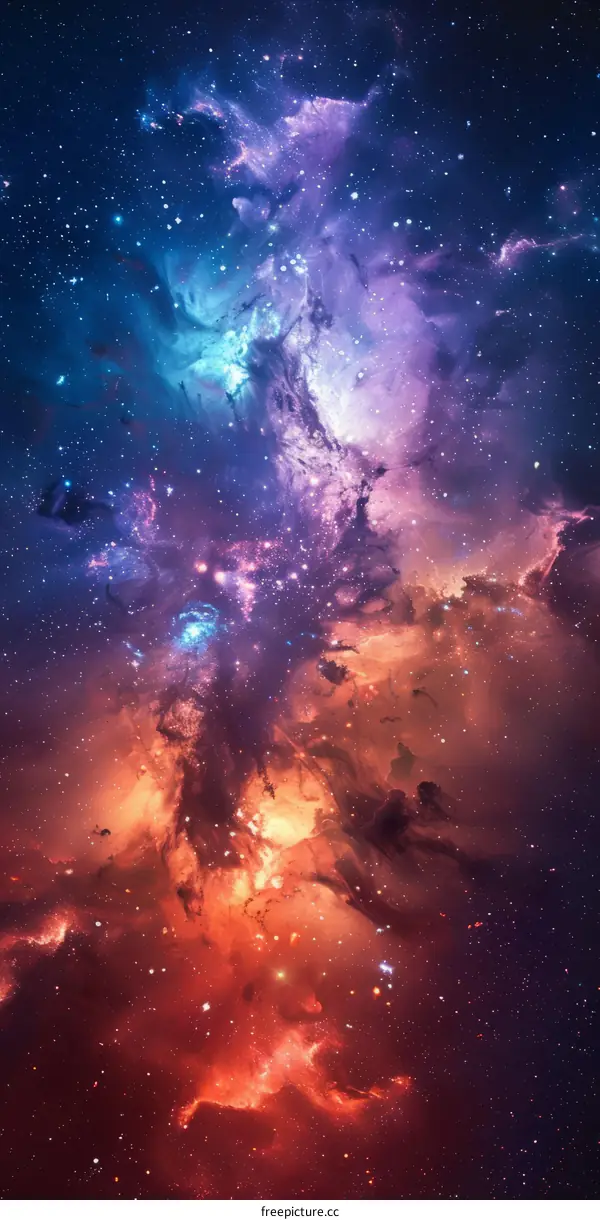 Amazing Space Galaxy With Stars And Nebulae