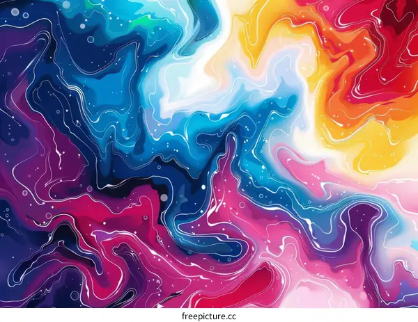 Abstract Art Colorful Marble Texture Background