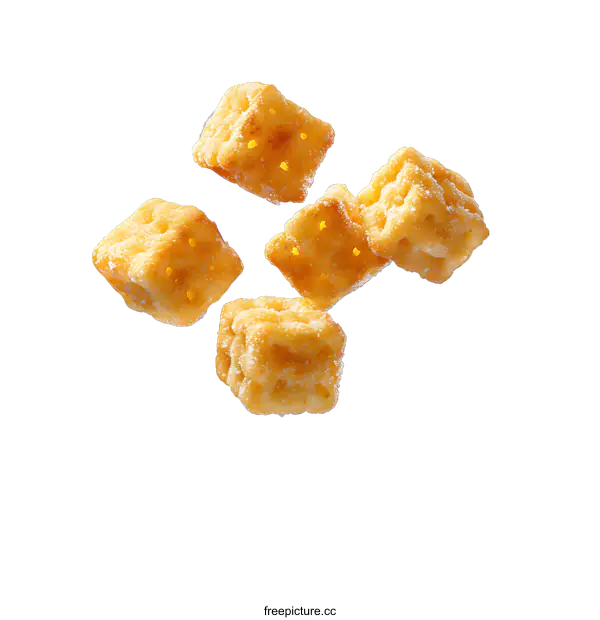 [Transparent Background PNG]Sweet and Crispy Snacks Floating in Air