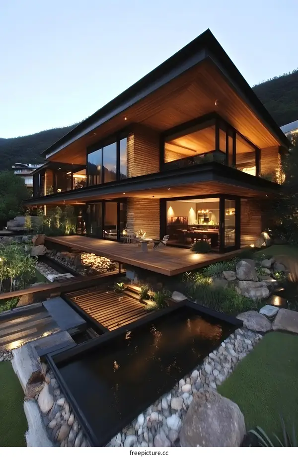 Modern Architecture House with Minimalist Design and Landscaping