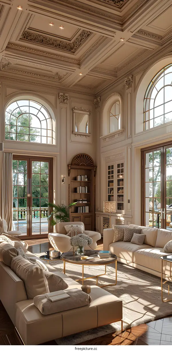 European style living room interior