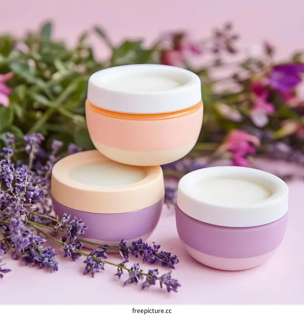 Lavender Scented Lip Balm Jars