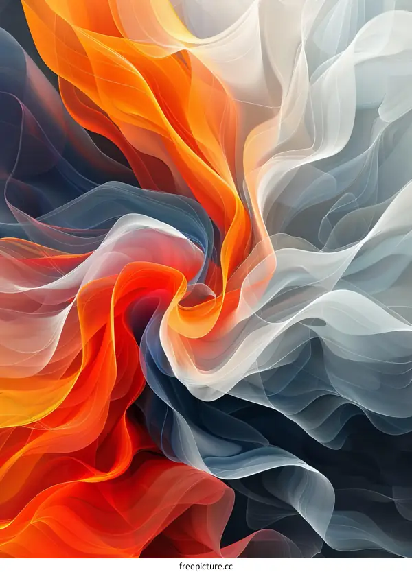 Abstract Art of Flowing Colors