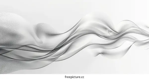 Black and white flowing curves