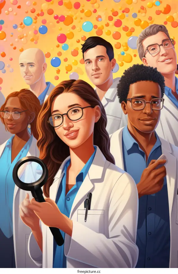 A Diverse Group of Scientists Collaborating in a Laboratory