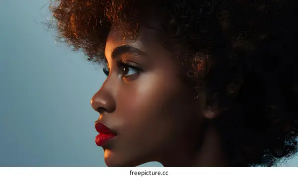 Profile of a Woman with Afro