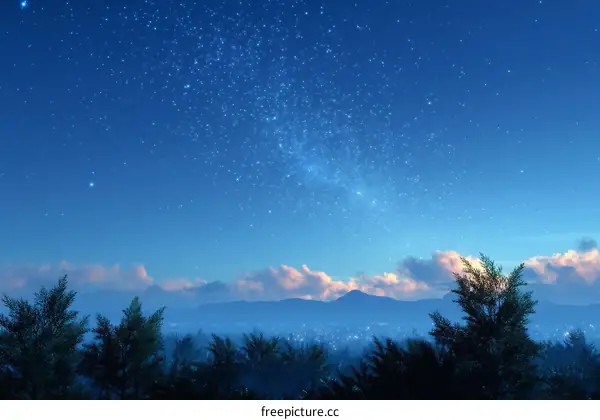 Starry Night Over the Misty Mountains