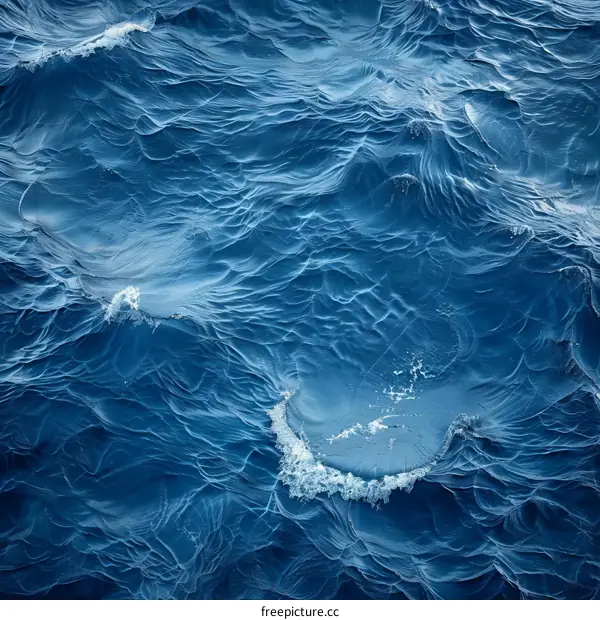 Deep Blue Ocean Water Surface