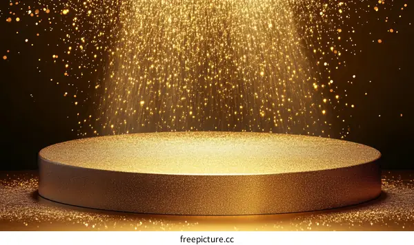 Golden Sparkling Showcase Platform