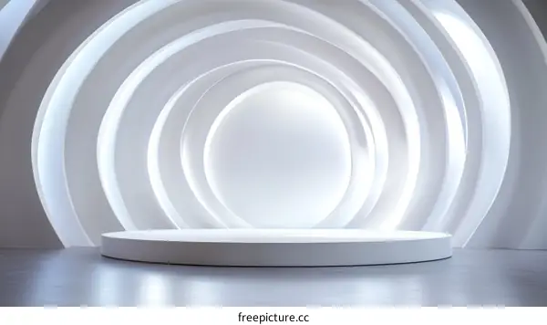Abstract White Architectural Stage Design