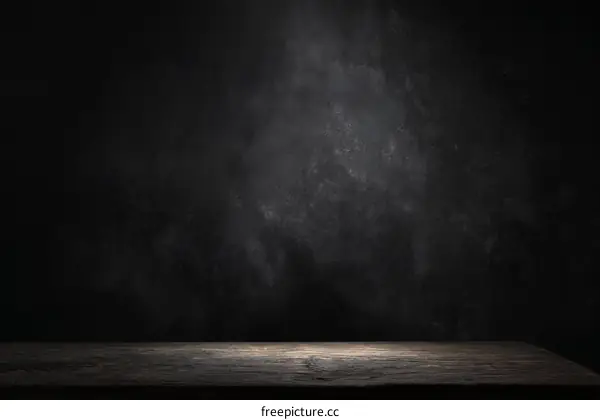 Dark Wooden Tabletop Against a Grungy Background