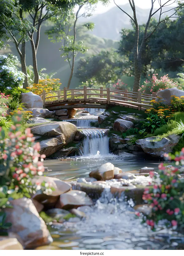 Natural Scenery: Small Bridge and流水