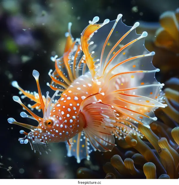 A beautiful and colorful Mandarin fish
