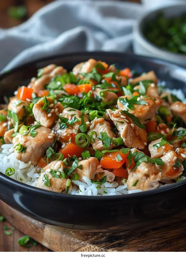 Teriyaki Chicken with Rice and Vegetables