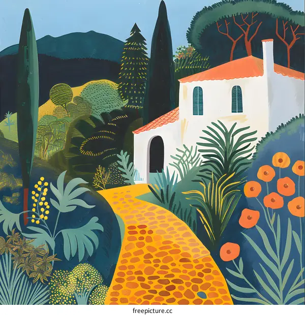 Yellow Brick Road To Mediterranean House