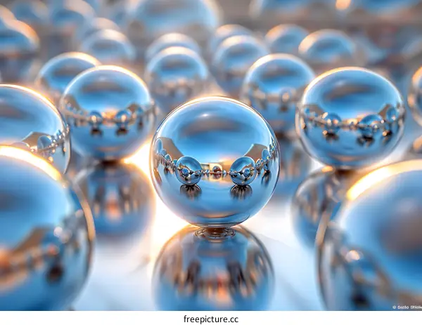 Spheres reflecting each other