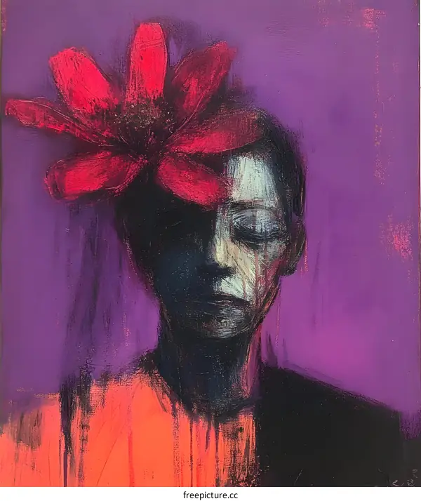 Woman With a Flower on Her Head