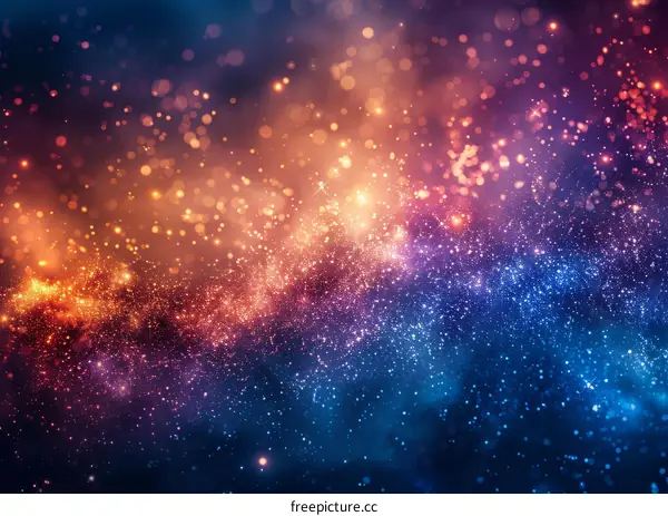 Glowing Lights of Blue and Orange