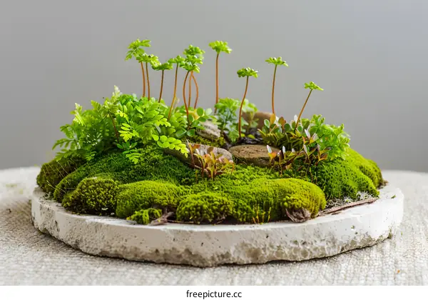 Green Mossy Miniature Garden Terrarium