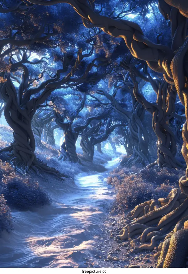 Mystical Blue Forest Trail