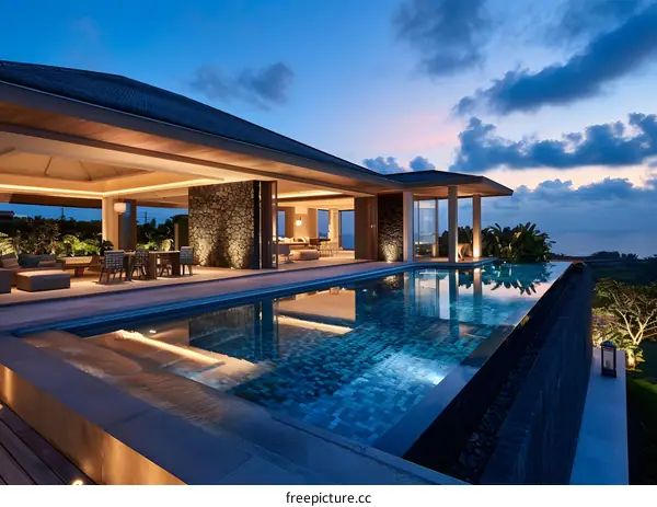 Modern Luxury Villa with Infinity Pool and Ocean View